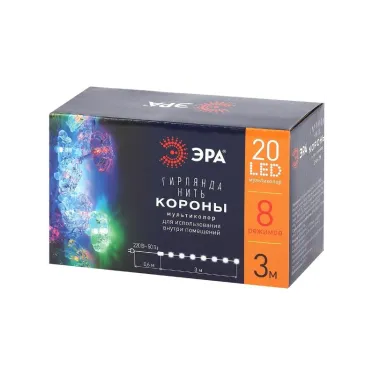 Гирлянда LED Нить Короны 3 м мультиколор, 220V, IP20 (36/864), ENIN-3K