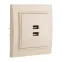 Розетка Минск USB 2-местная СП 2,1А бежевая