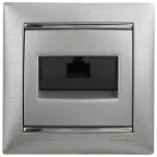 VALENA Рамка 1 пост матовый алюминий