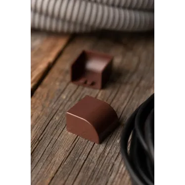 Заглушка (25х16) (4 шт) Plast под темное дерево