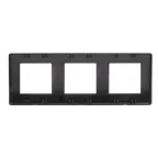 Рамка 3 поста на 2+2+2 модуля черная RAL7016
