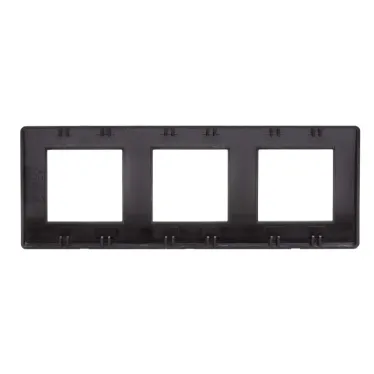 Рамка 3 поста на 2+2+2 модуля черная RAL7016