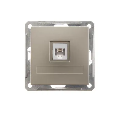 W59 Розетка телефонная скрытая в рамку шампань