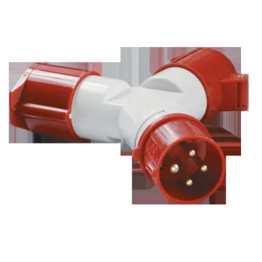 Адаптер двухлучевой16А 3Р+PЕ IР44 380В TS1012-214