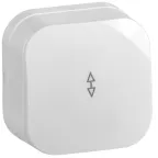 GLORY Выключатель одноклавишный наружный проходной белый