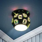 Светильник декор 3D квадрат G9,220V, 35W, серебро/мультиколор (50/700)