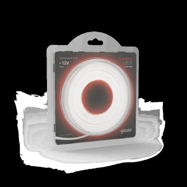 Лента светодиодная LED 2835/60-SMD 4.8 Вт/м 210 лм/м Красный DC 12В IP66 8мм (блистер 5м) Black Gauss