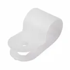 Кабельная скоба под винт REXANT 9 мм, белая, упаковка 50 шт.