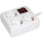 Удлинитель бытовой 3х3м с заземлением с выключателем 16А У-С03К