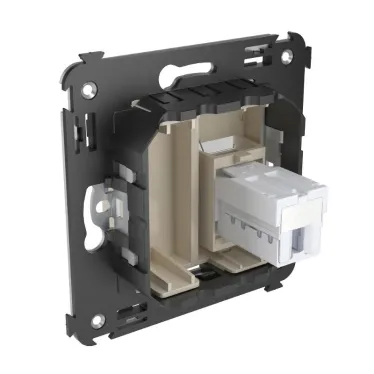 Avanti Телефонная розетка RJ-12 в стену одинарная, , Ванильная дымка