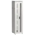 Шкаф напольный сетевой 19' LINEA N 47U 600х600мм передняя распашная перфорированная дверь задняя перфорированная серый