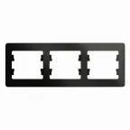 GLOSSA Рамка 3 поста горизонтальная антрацит