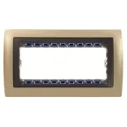 Рамка с суппортом на 8 узких модулей, S82C, шампань - графит