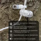 Хомут-стяжкa нейлоновая под винт 200x4,3 мм, белая, упаковка 100 шт, REXANT