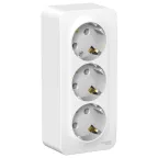 BLANCA Розетка наружная 3-я с заземлением без шторок с изолирующей пластиной 16А, 250В, белый