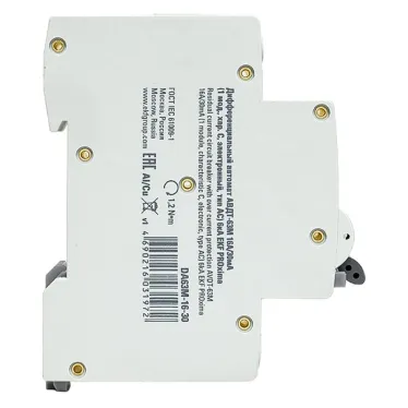 Автоматический выключатель дифференциального тока АВДТ-63M 1P+N (18мм) 16А 30мА характеристика C тип AС электронный 6кА PROXIMA