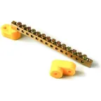 Изолятор угловой для нулевой шины желтый