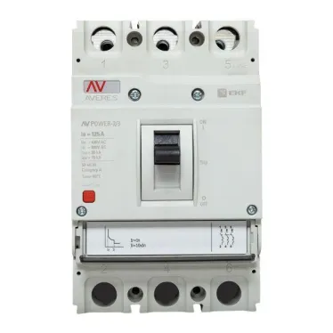 Выключатель автоматический AV POWER-2/3 125А 80kA TR AVERES