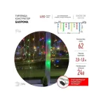 ENOB-2M Гирлянда LED Бахрома 2м*1м мультиколор, 24V, IP44 (80/960) необходим трансформатор Б0041911 приобретается отдельно