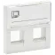 PRIMER Панель лицевая Keystone (2 модуля 2 входа) белая IEK