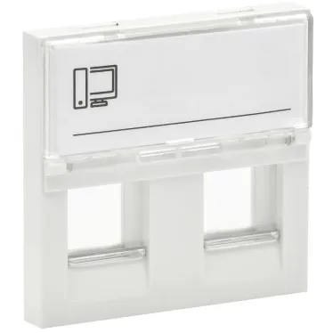 PRIMER Панель лицевая Keystone (2 модуля 2 входа) белая IEK