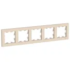 Рамка пятипостовая ATLASDESIGN универсальная бежевый