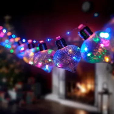 Светодиодная новогодняя гирлянда ЕGNIG - 80M нить Лампочки на батарейках 1,8 м мультиколор 80 microLED