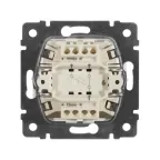 VALENA Переключатель одноклавишный на 2 направления в рамку алюминий