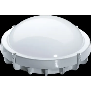 Светильник светодиодный ДБП-8w круглый 4000K 560Лм IP65 металлический белый