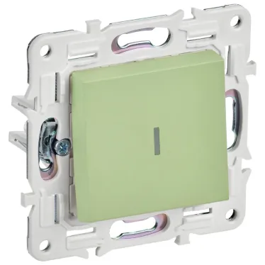 SKANDY Выключатель 1-клавишный проходной с индикацией 10А SK-V08G мятный IEK