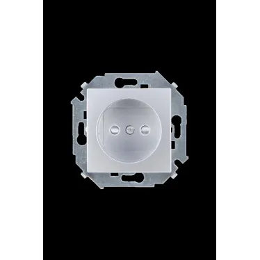 Розетка 2P со шторками, 16А, 250В, винтовой зажим, алюминий