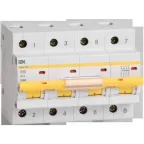Выключатель автоматический четырехполюсный 25А D ВА47-100 10кА