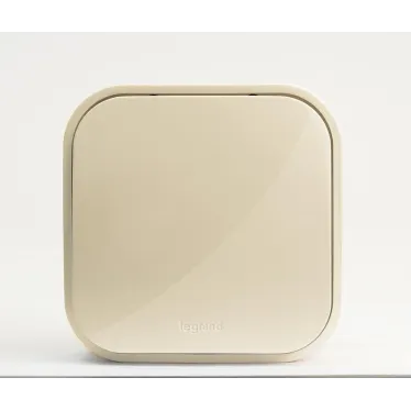 Quteo Переключатель одноклавишный наружный бежевый 10А