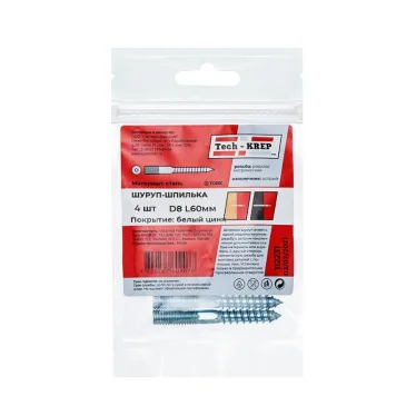 Шпилька сантехническая М8х60 (4шт)