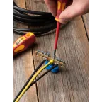 Шина нулевая 63.08 (1-н изолятор стойка) латунь