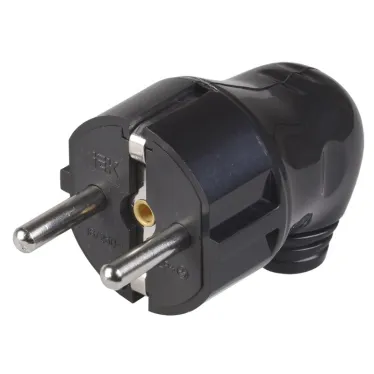 Евровилка угловая черная 16А