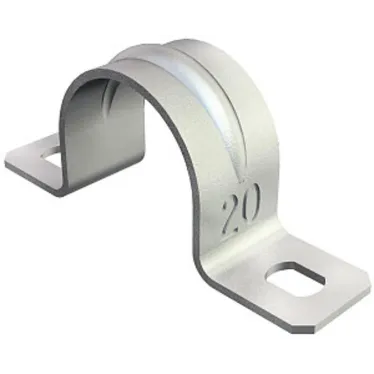 Крепежная скоба металл. двухлапковая 19mm