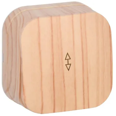 GLORY Выключатель одноклавишный наружный проходной сосна