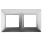 Рамка на 2 поста, Эра Elegance, алюминий, 14-5002-03