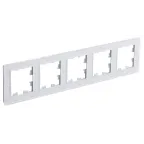 ATLASDESIGN NATURE рамка пятипостовая, ОРГАНИЧЕСКОЕ СТЕКЛО БЕЛЫЙ