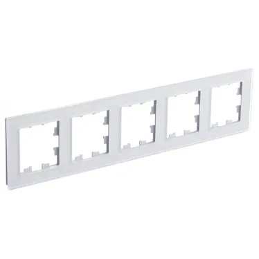 ATLASDESIGN NATURE рамка пятипостовая, ОРГАНИЧЕСКОЕ СТЕКЛО БЕЛЫЙ