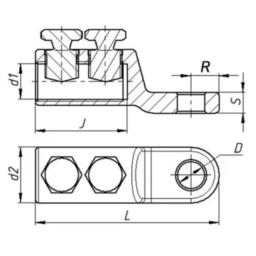 Наконечник болтовой 2НБ-3-002 (150-240) ЗЭТАРУС