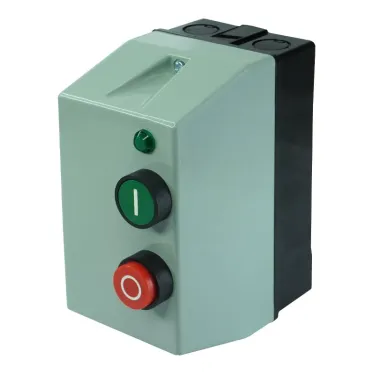 Пускатель электромагнитный ПМЛ-1230 УХЛ4 Б, 380В/50Гц, 1з, 10А, нереверсивный, с реле РТЛ-1014-2 7-10А, в корпусе из пластика IP54, с кнопками ПУСК + СТОП и сигнальной лампой