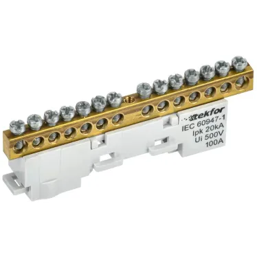 TEKFOR Шина L фаза неизолированная на универсальном держателе 6х9-14-Ср IEK