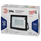 Прожектор светодиодный ДО-50W LPR-041-1-65K-050 50Вт 3500Лм 6500К датчик движения нерегулируемый 183x131x36