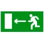 Знак ''Направление к эвакуационному выходу налево'' 150х300мм PROxima