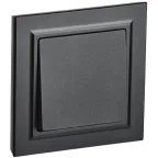 BRITE Выключатель одноклавишный 10А в сборе ВСР10-1-0-БрЧ черный IEK