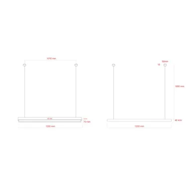 Светильник LED Geometria Block SPO-116-W-40K-024 24Вт 4000K 1750Лм IP40 1200х70х50 белый подвесной драйвер внутри