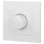 Светорегулятор поворотно-нажимной, 400ВА 230В, Эра Elegance, белый,14-4101-01