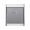 Рамка с клавишей, с окном подсветки, S44A, серый